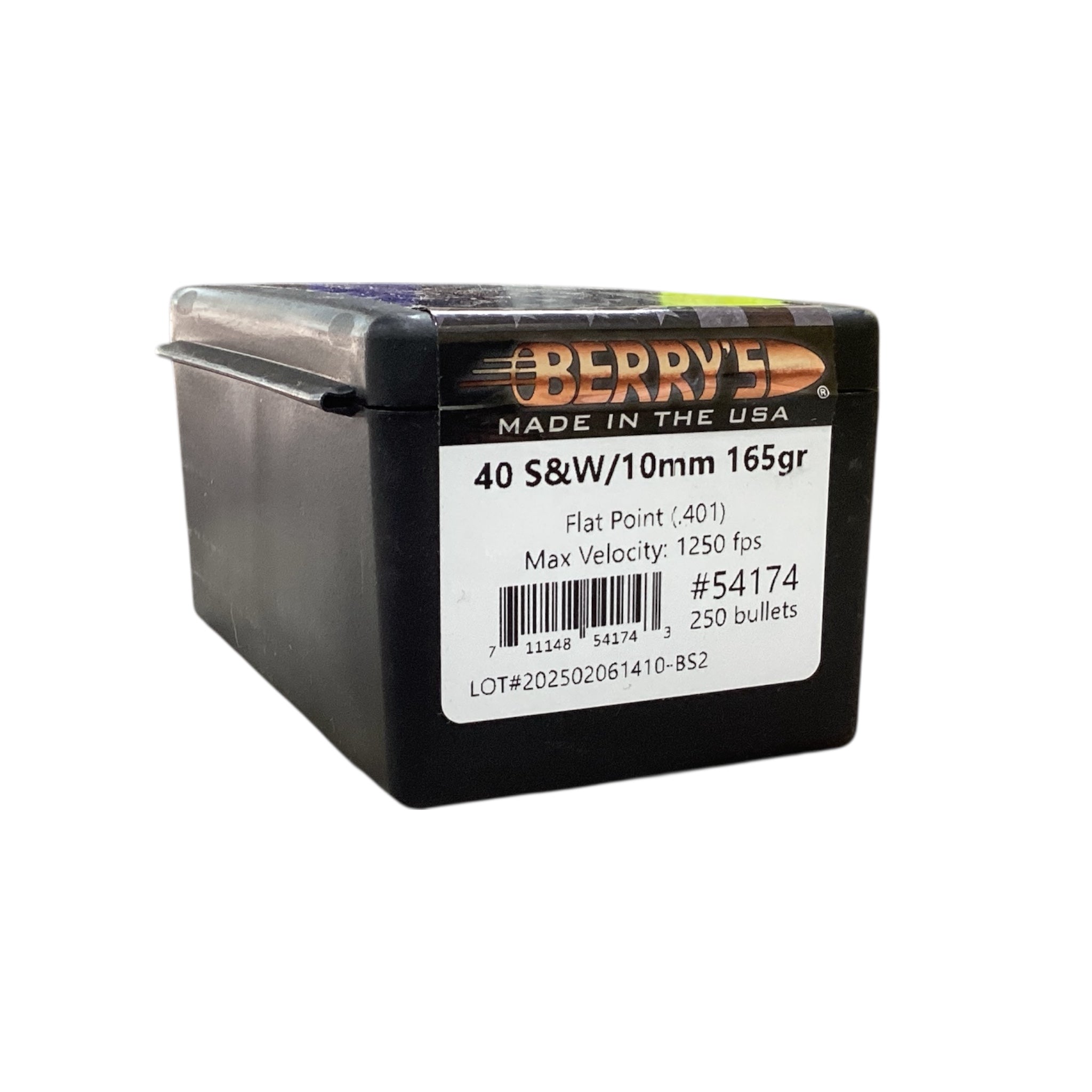 Berry's .40 S&W/10mm (.401) 165gr FN Projectiles #54174