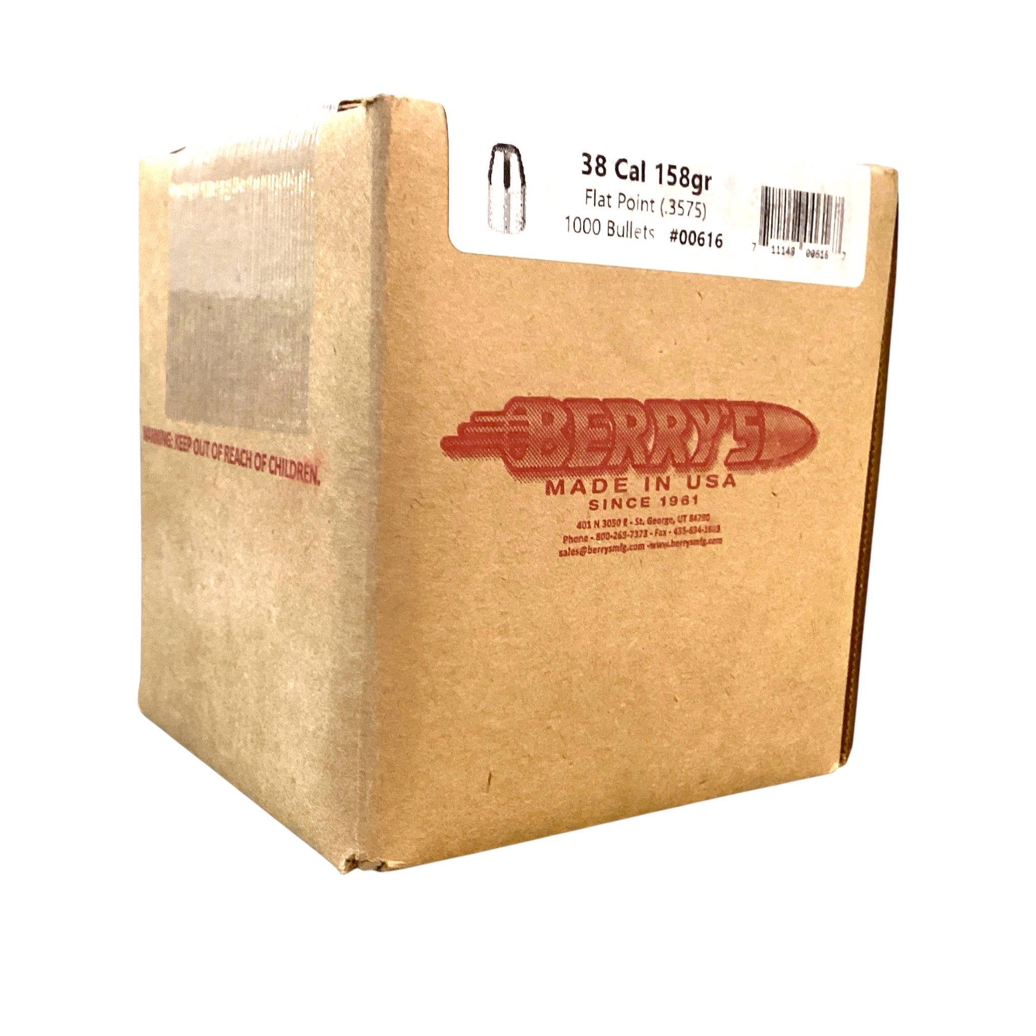Berry's 38/.357 (.357) 158gr FN Projectiles #00616