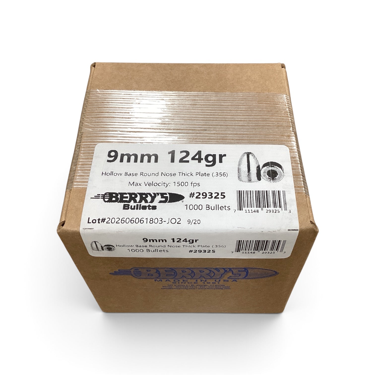 Berry's 9mm (.356) 124gr HBRN Thick Plate Projectiles #29325