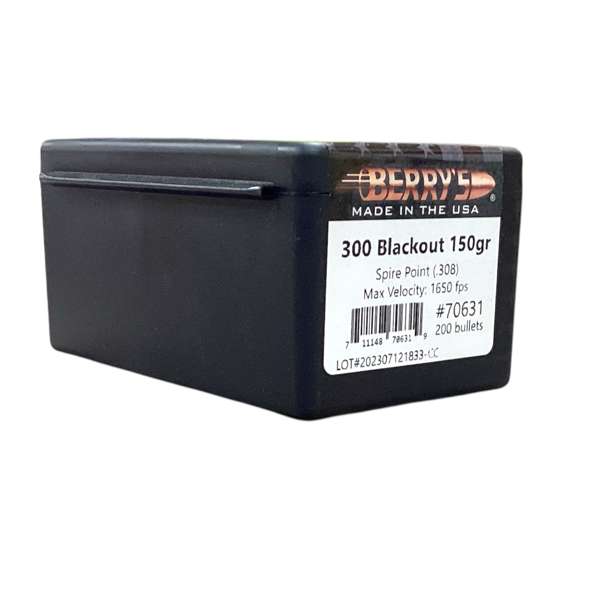 Berry's 300 Blackout (.308) 150gr Spire Point Projectiles #70631