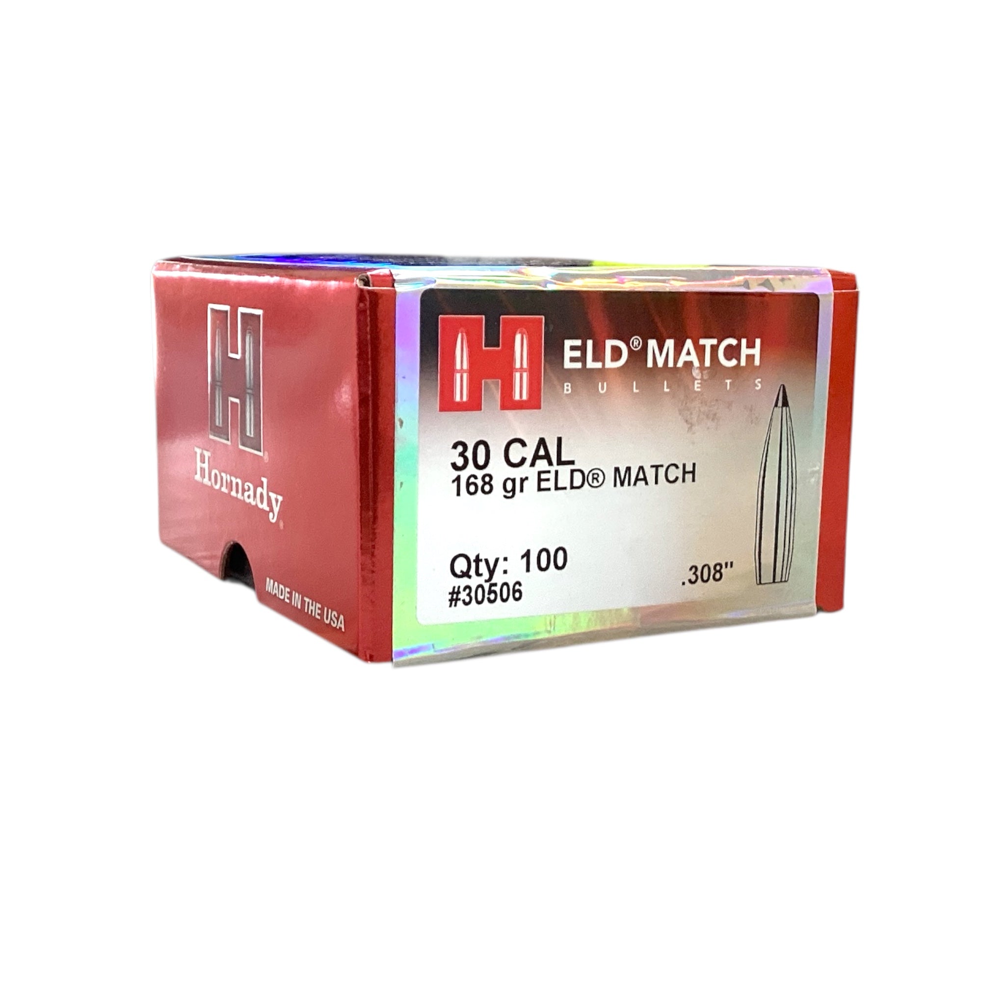 Hornady 30 Cal (.308) 168gr ELD Match Projectiles #30506