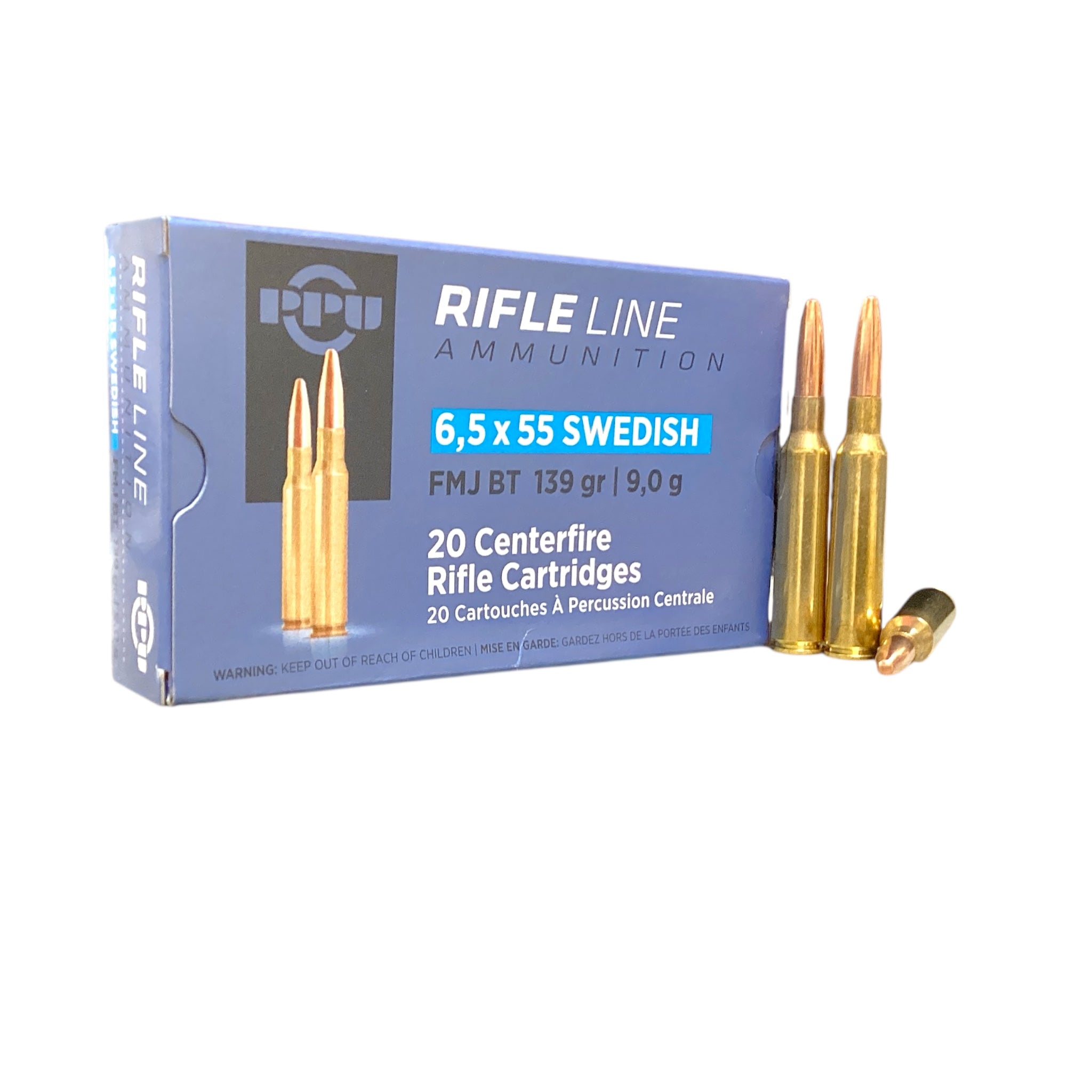 PPU 6.5x55 Swedish 139gr FMJ-BT