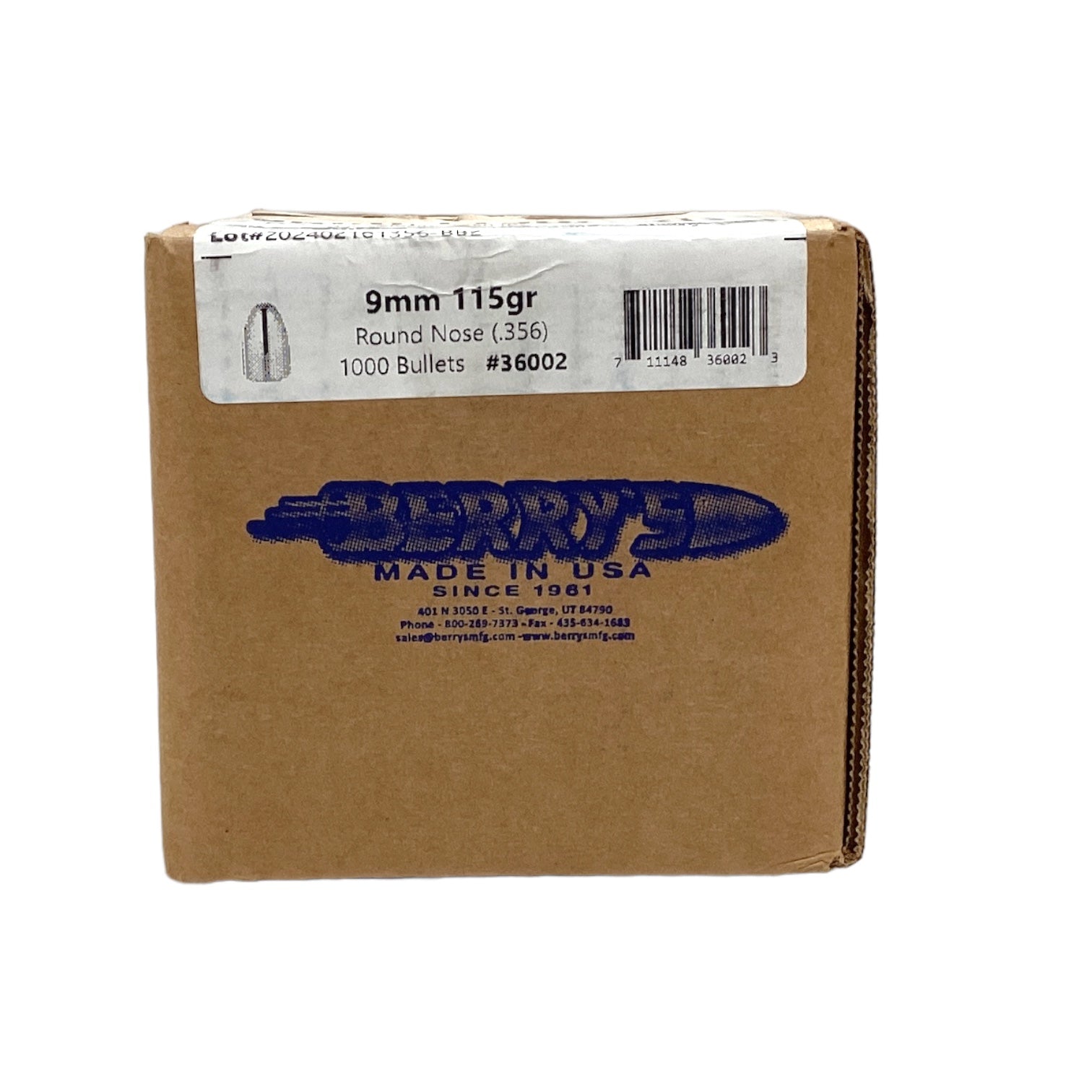Berry's 9mm (.356) 115gr Projectiles #36002