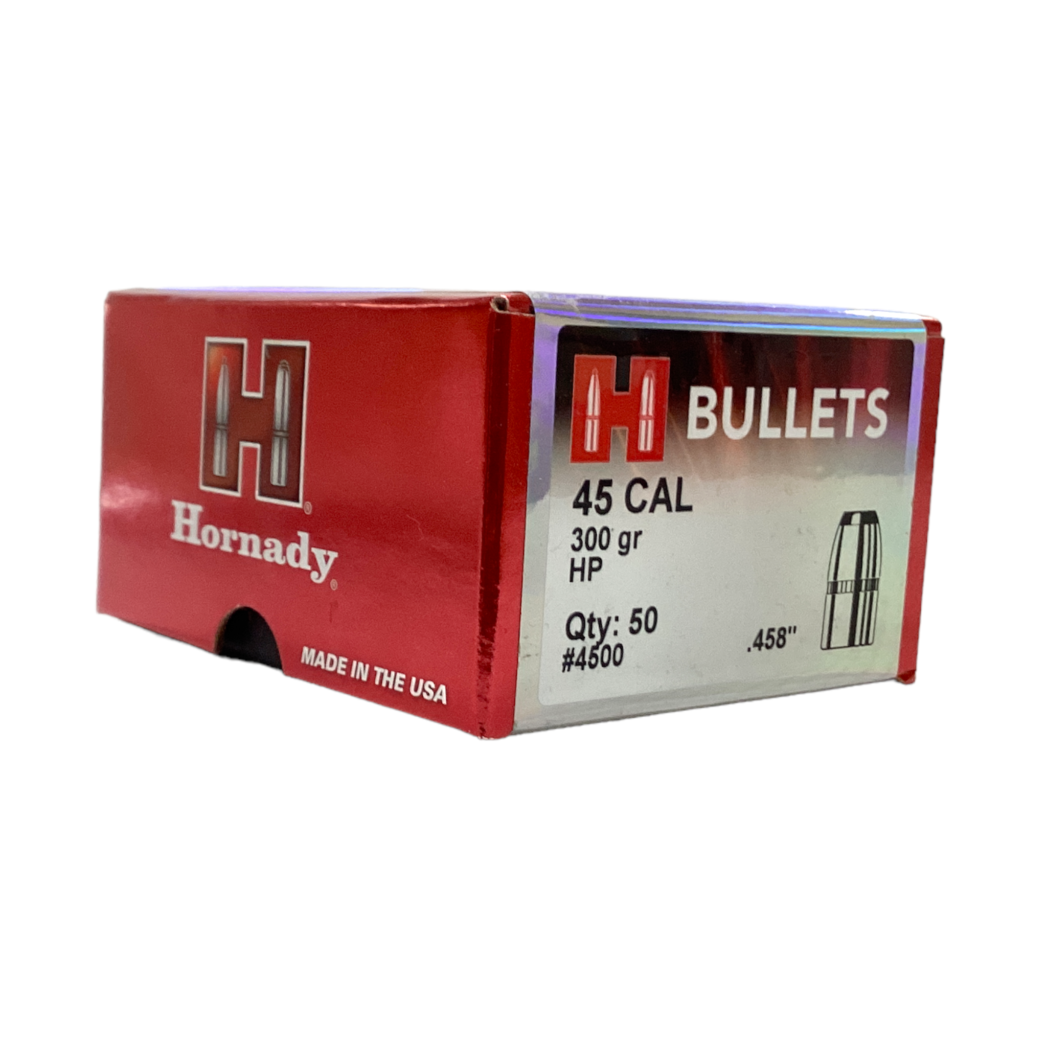 Hornady 45 Cal (.458) 300gr HP Projectiles #4500