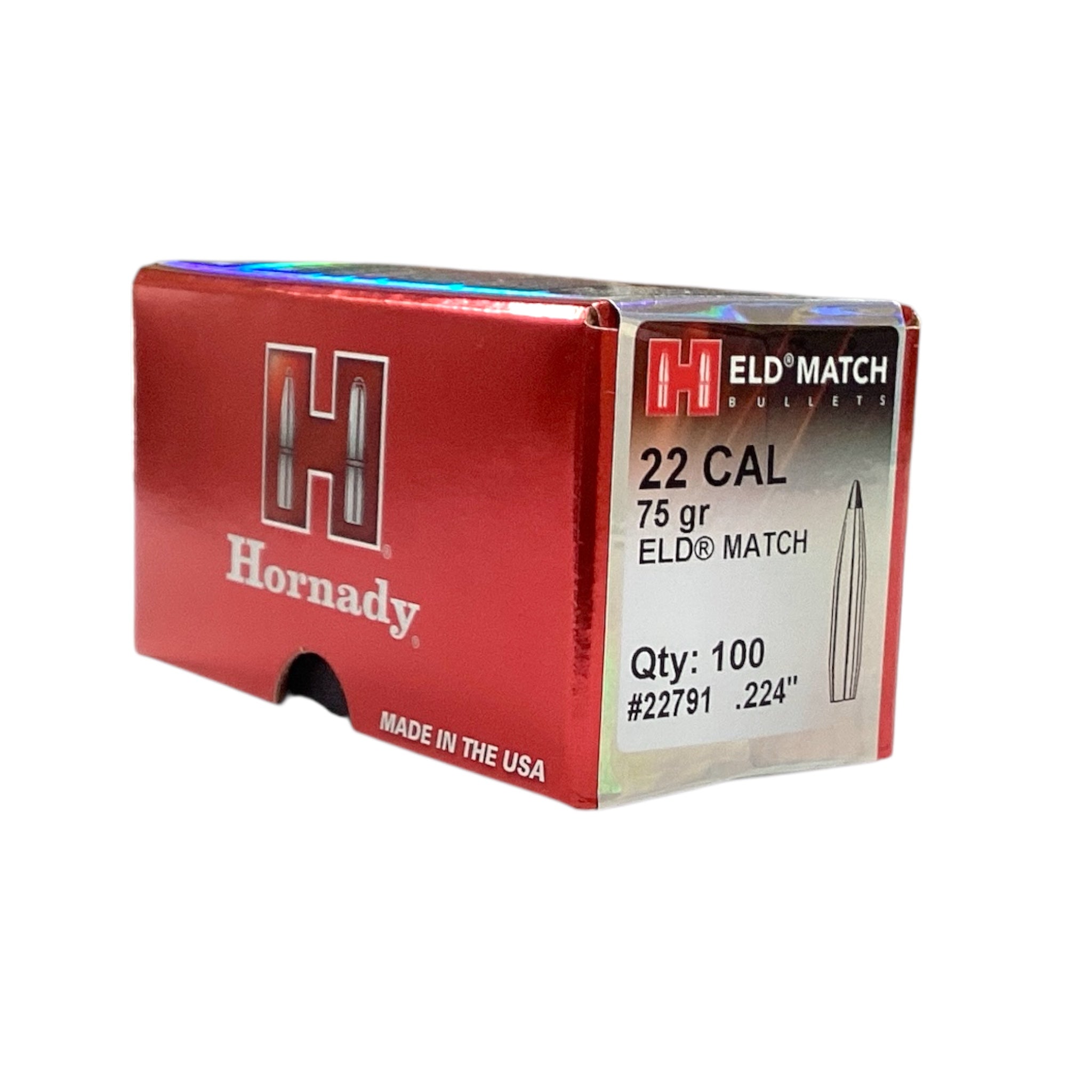Hornady 22 Cal (.224) 75gr ELD-Match Projectiles #22791
