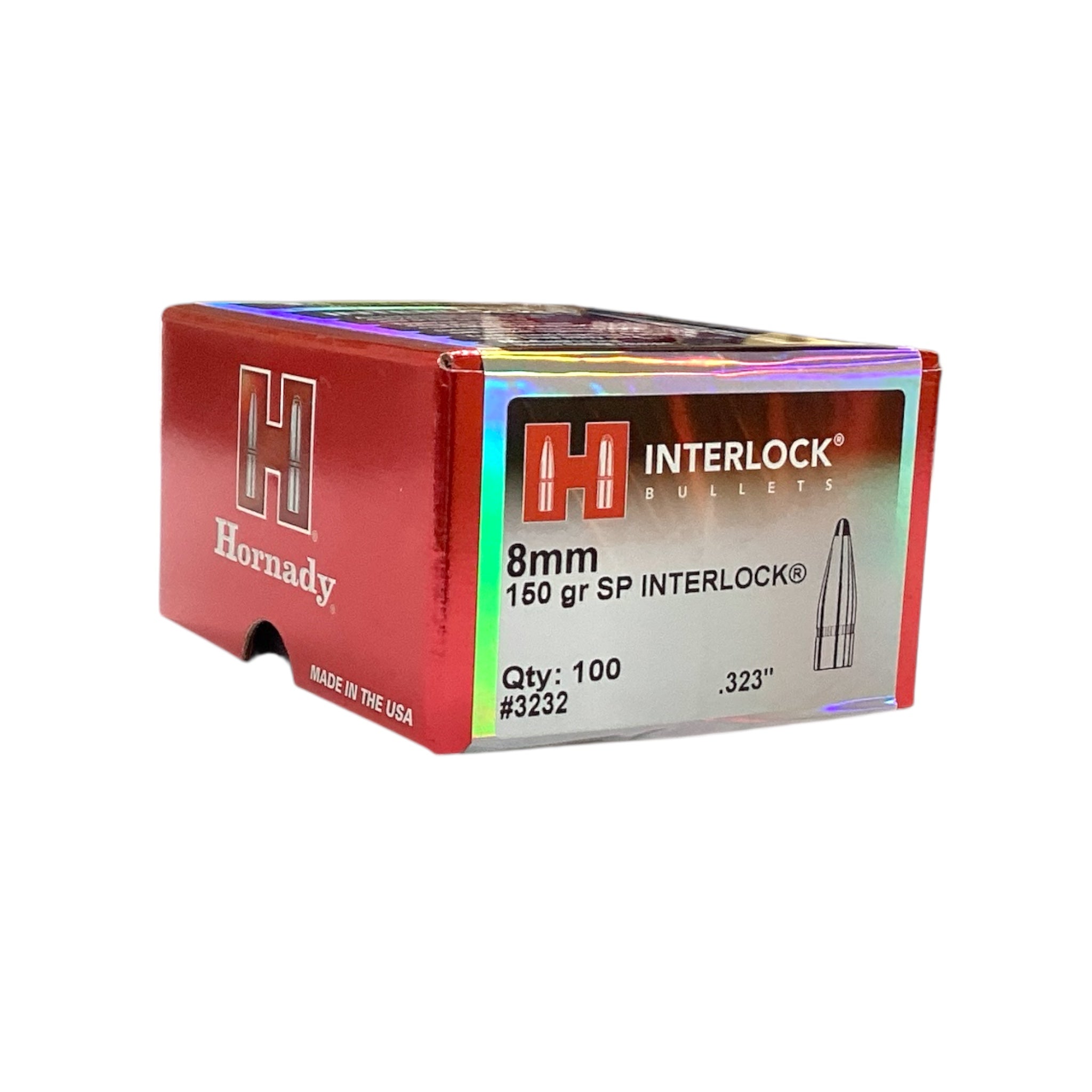 Hornady 8mm (.323) 150gr SP Interlock Projectiles #3232