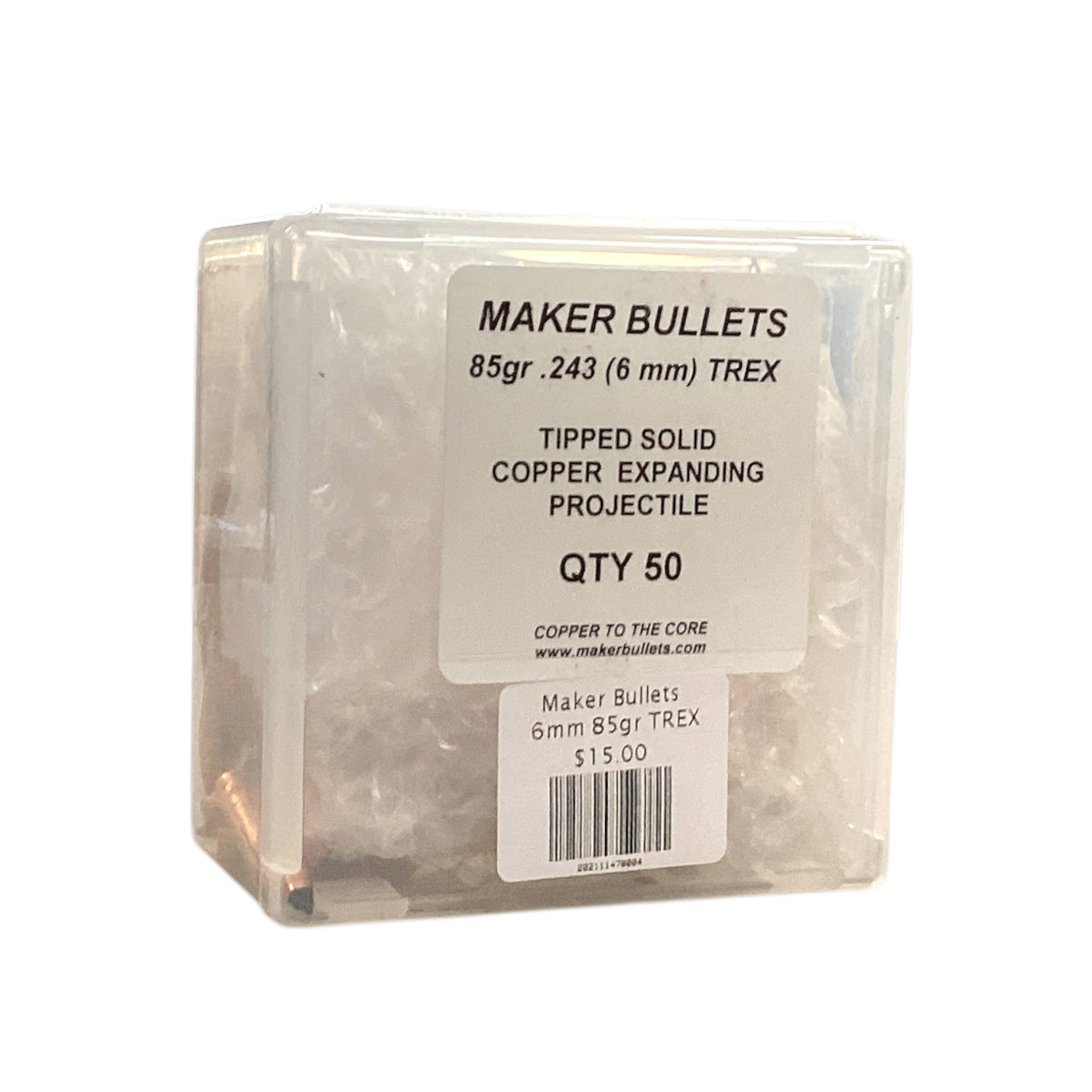 Maker .243 Cal (6mm) 85gr TREX Projectiles