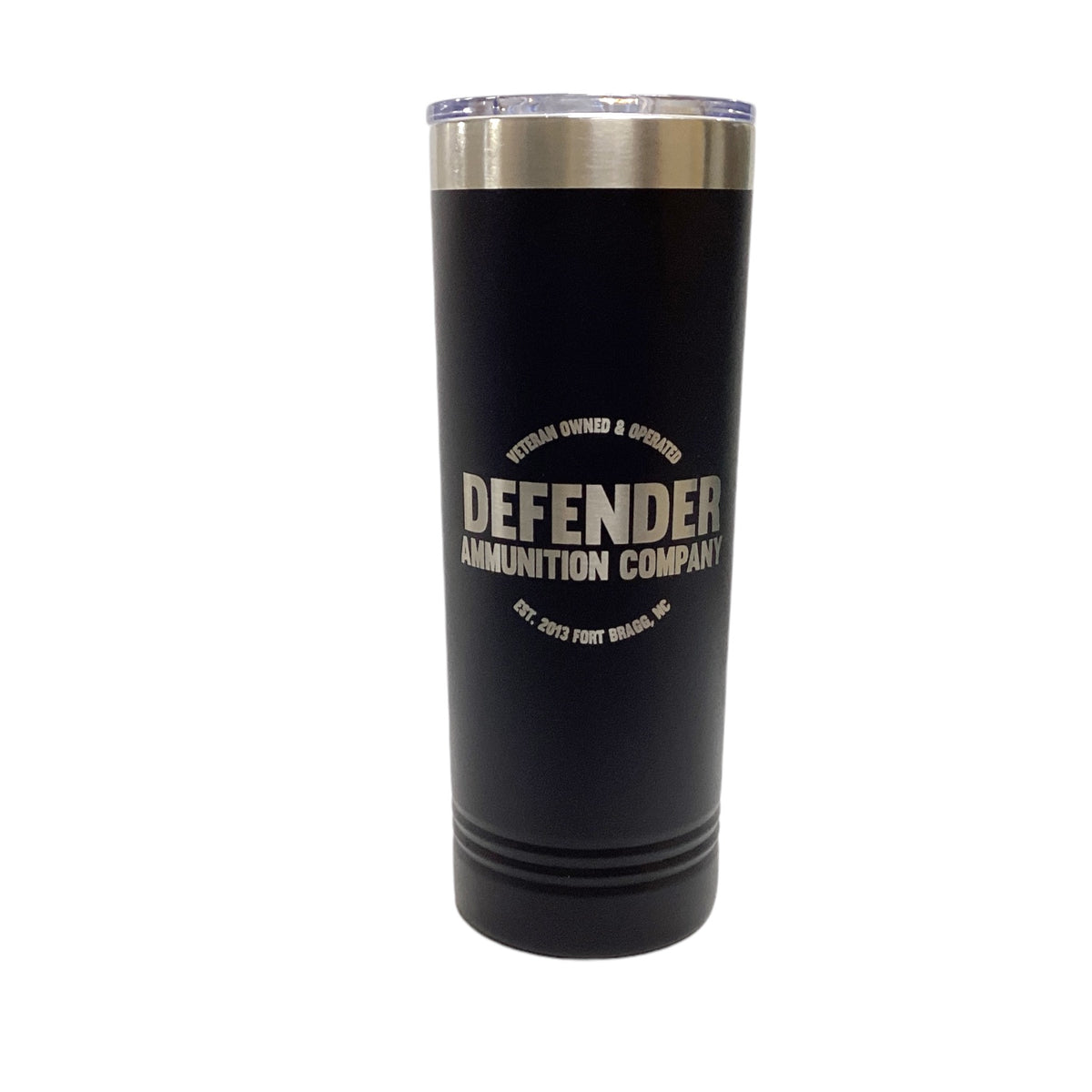 Defender Fort Bragg Logo 22 oz Stainless Steel Skinny Tumbler