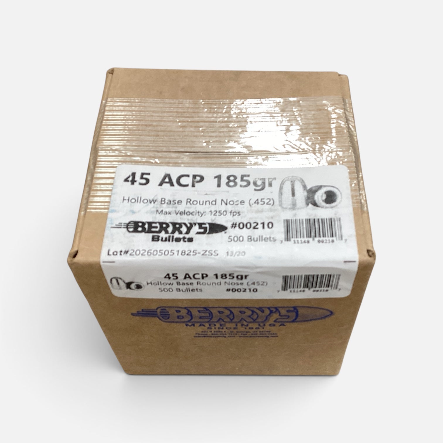 Berry's 45 ACP 185gr (.452) HBRN Projectiles #00210