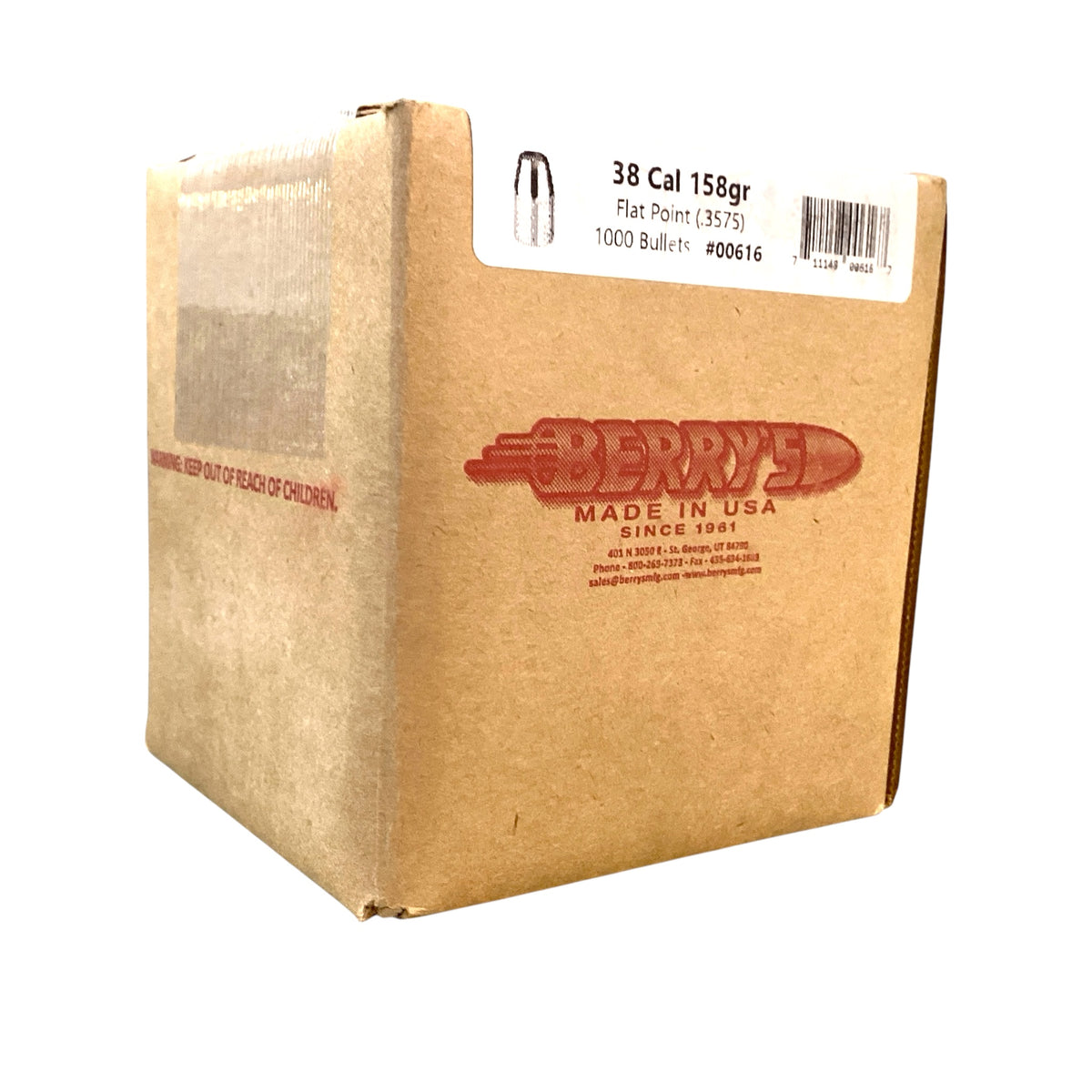 Berry's 38/.357 (.357) 158gr FN Projectiles #00616