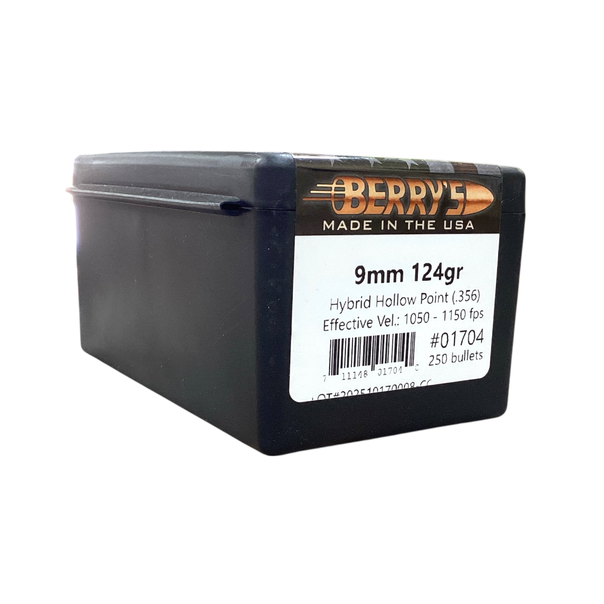Berry's 9mm (.356) 124gr HHP Projectiles #01704