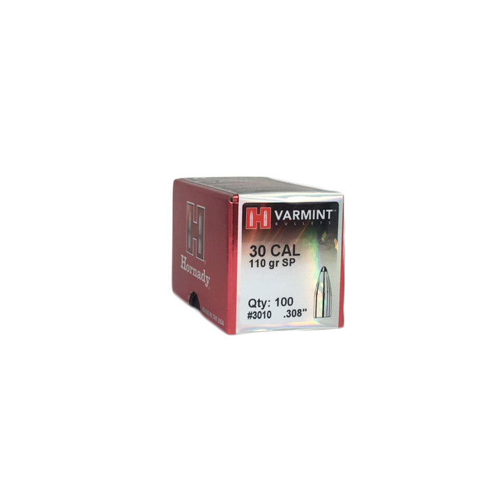 Hornady 30 Cal (.308) 110gr SP Projectiles #3010