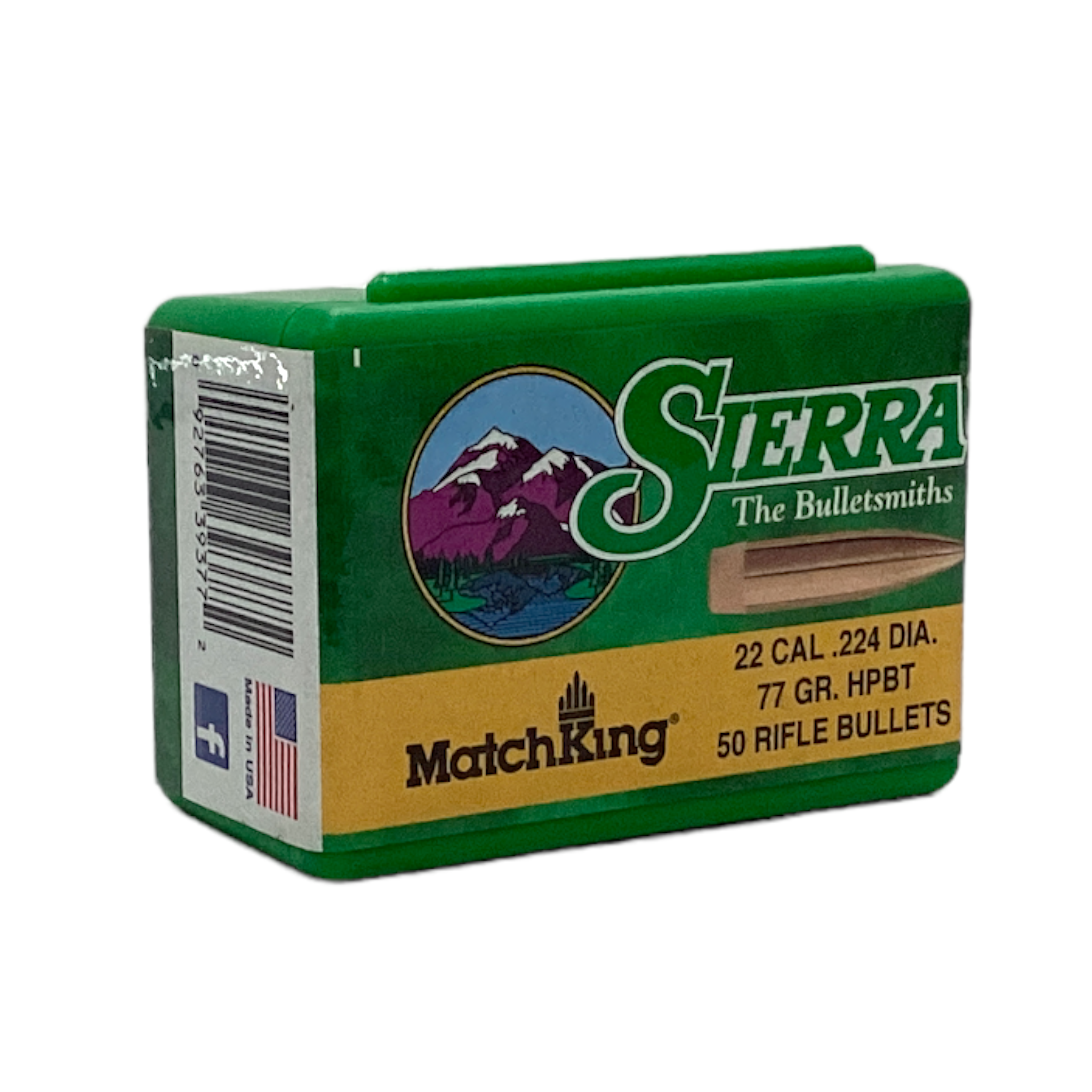 Sierra 22 Cal (.224) 77gr HPBT Projectiles (#9377T)