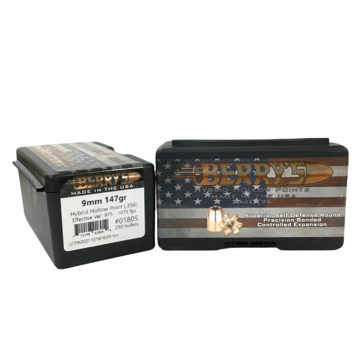 Berry's 9mm (.356) 147gr HHP Projectiles #01805