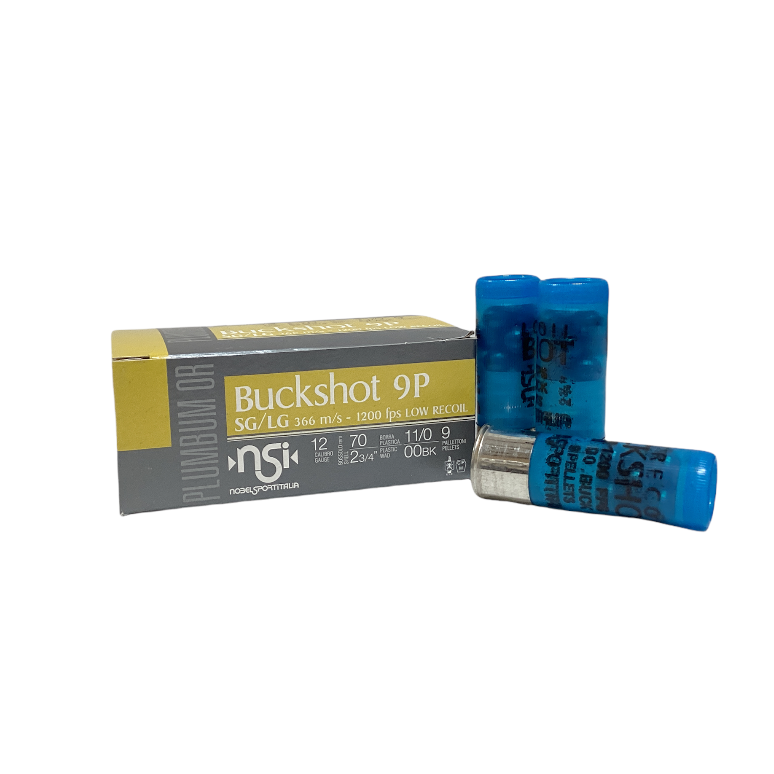 NobelSport 12 Gauge 00 Buckshot- Low Recoil