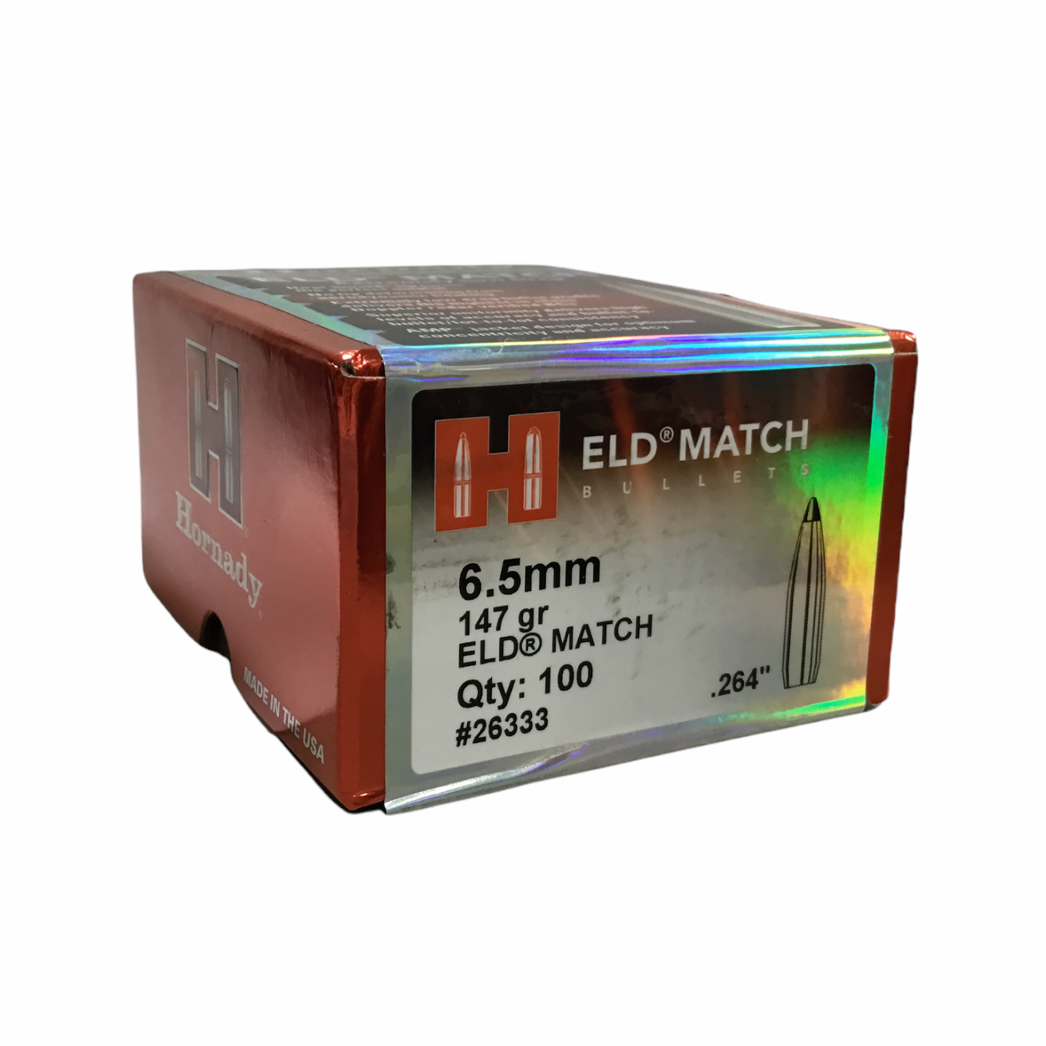 Hornady 6.5mm (.264) 147gr ELD Match Projectiles #26333
