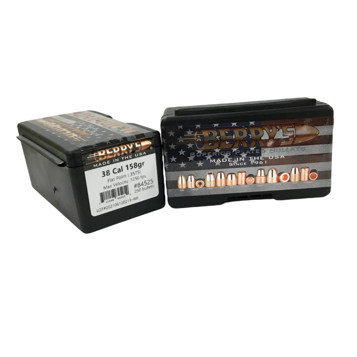 Berry's 38/.357 (.3575) 158gr FP Projectiles #84525