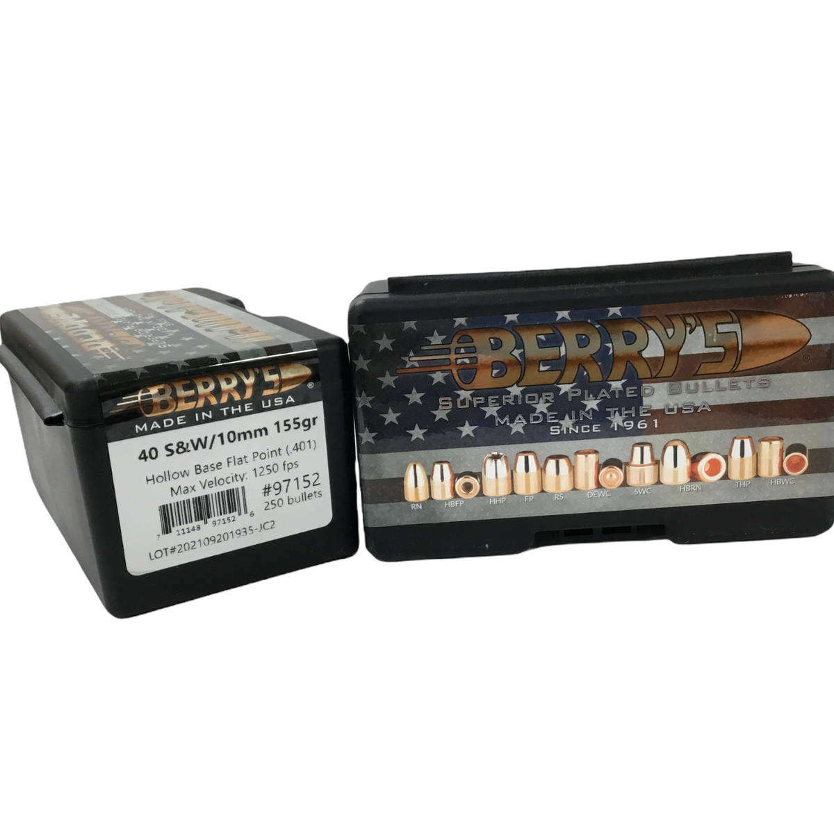 Berry's .40 S&W/10mm (.401) 155gr HBFP Projectiles #97152