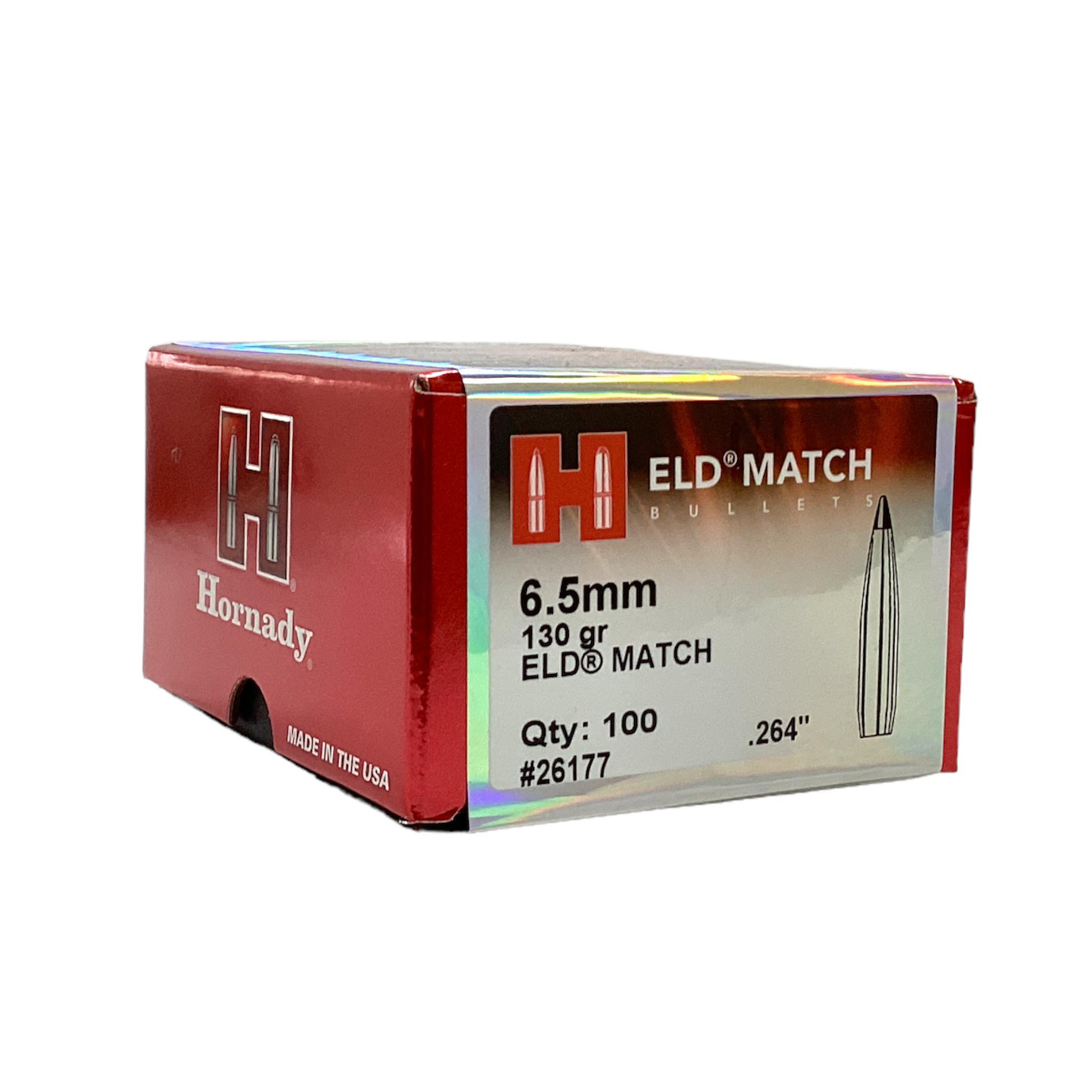 Hornady 6.5mm (.264) 130gr ELD Match Projectiles #26177